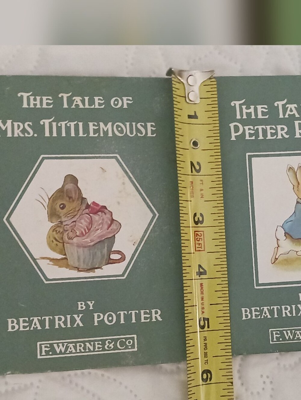 Beatrix Potter Vintage Peter Rabbit & Mrs. Tittlemouse Hardcover Books - Picture 16 of 16